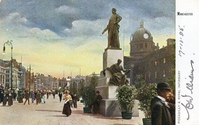 Piccadilly och Royal Infirmary, Manchester av English Photographer