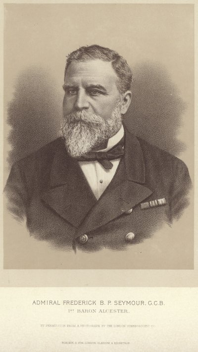 Porträtt av amiral Frederick B P Seymour av English Photographer