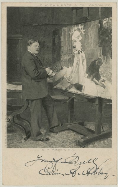 Porträtt av Edwin Austin Abbey av English Photographer