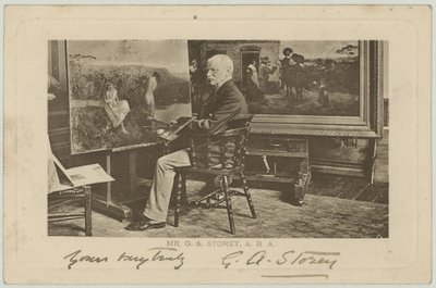 Porträtt av G A Storey av English Photographer