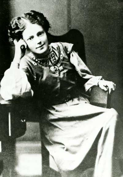 Porträtt av Mary Eleanor Gawthorpe, ca 1909 av English Photographer