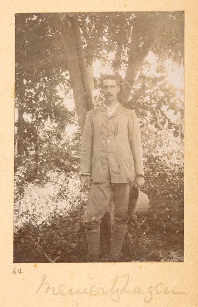 Porträtt av Richard Meinertzhagen av Bailey, i indiska fotografier av F.M. Bailey 1900-03 (sepiafoto) av English Photographer