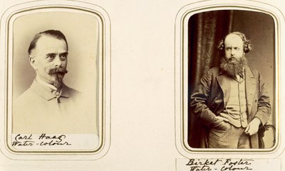 Porträtt av Carl Haas och Myles Birket Foster (sepiafoto) av English Photographer