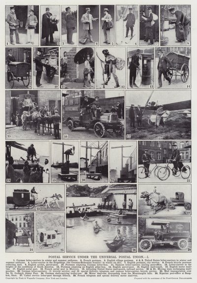 Postverket under Världspostföreningen, I (svartvitt foto) av English Photographer