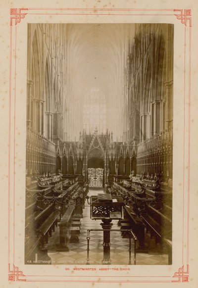 Vykort från Choir of Westminster Abbey av English Photographer