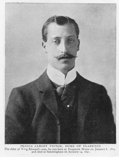 Prins Albert Victor, hertig av Clarence och Avondale (1864-92) (s/v foto) av English Photographer