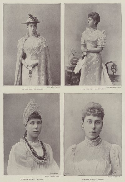 Prinsessan Victoria Melita av Saxe Coburg och Gotha av English Photographer