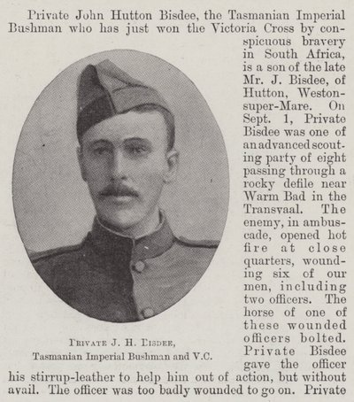 Menig J H Bisdee, Tasmanian Imperial Bushman och VC av English Photographer