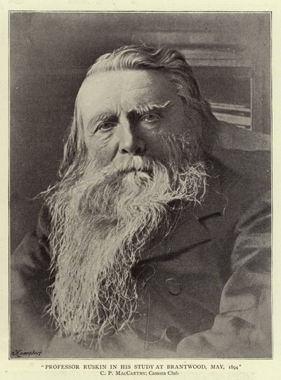 Professor Ruskin i sin studie i Brantwood, maj 1894 av English Photographer