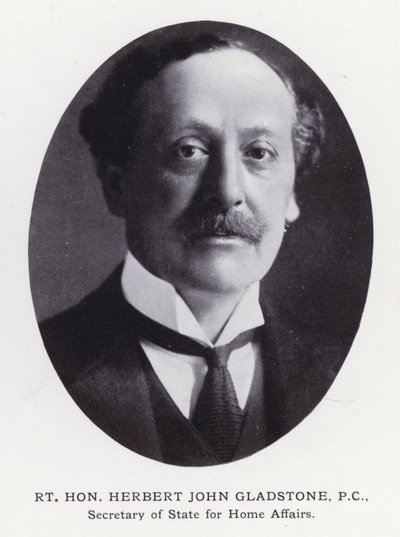 Prominent Men of London: Rt Hon Herbert John Gladstone (s/v foto) av English Photographer