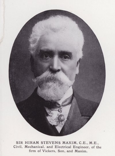 Prominent Men of London: Sir Hiram Stevens Maxim (s/v foto) av English Photographer