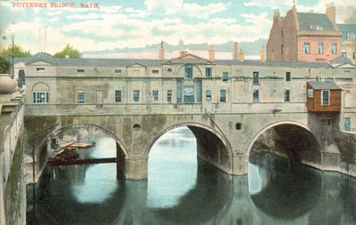 Pulteney Bridge, Bath, Somerset (färgat foto) av English Photographer