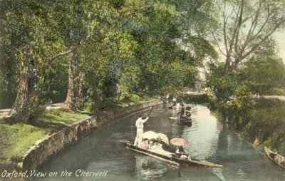 Punters on the Cherwell, Oxford (färgfoto) av English Photographer