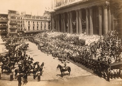 Drottning Victoria, diamantjubileumsprocession som når St Pauls, 1897 av English Photographer