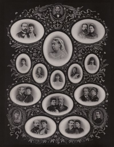 Drottning Victoria och hennes familj av English Photographer