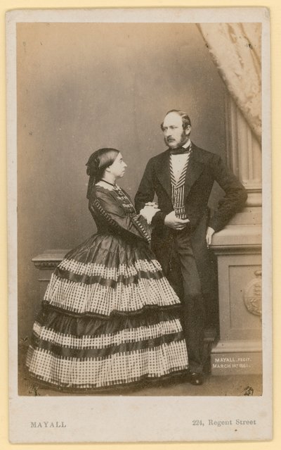 Drottning Victoria och prinsgemålen (svartvitt foto) av English Photographer