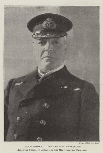 Konteramiral Lord Charles Beresford, utsedd till andra befäl över Medelhavsskvadronen av English Photographer