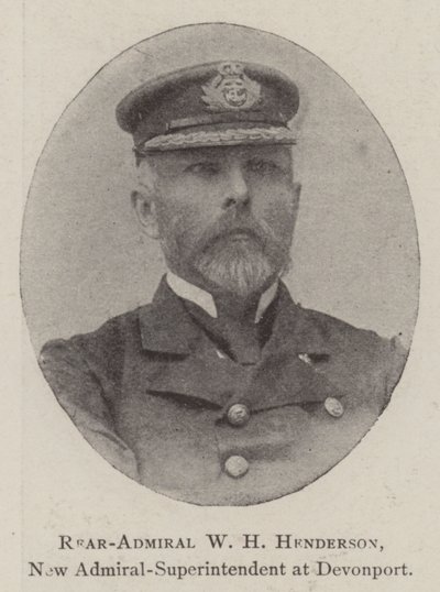 Konteramiral W H Henderson, ny amiral-överintendent vid Devonport av English Photographer