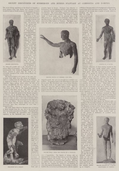 Nya upptäckter av nedsänkta och begravda statyer i Cerigotto och Pompeji av English Photographer