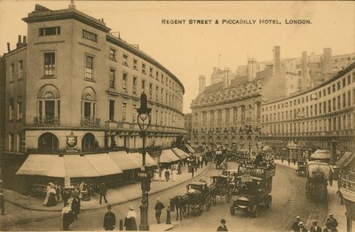 Regent Street och Piccadilly Hotel, London av English Photographer