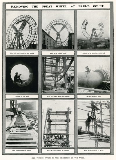 Ta bort det stora hjulet vid Earls Court, London av English Photographer
