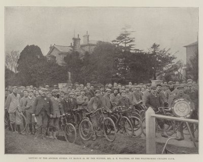 Return of the Anchor Shield, den 23 mars, av vinnaren, Mr A E Walters, från Polytechnic Cycling Club av English Photographer