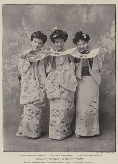 Återupplivande av The Mikado på Savoy Theatre av English Photographer