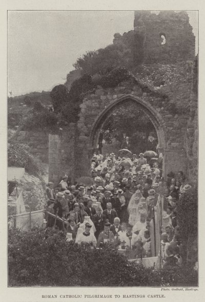 Romersk-katolsk pilgrimsfärd till Hastings Castle av English Photographer
