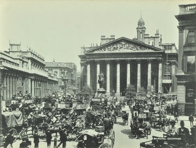 Royal Exchange, Threadneedle Street, City of London, 1890 av English Photographer