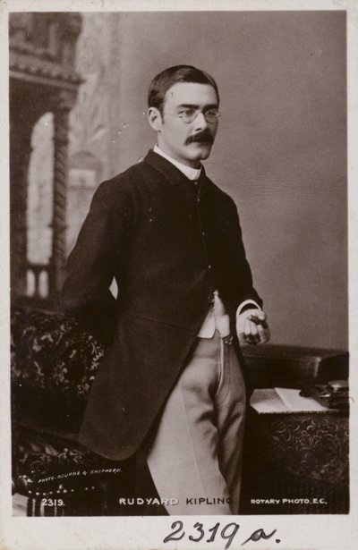 Rudyard Kipling (1865-1936), engelsk novellförfattare, poet och romanförfattare av English Photographer