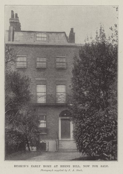 Ruskins Early Home at Herne Hill, nu till salu av English Photographer