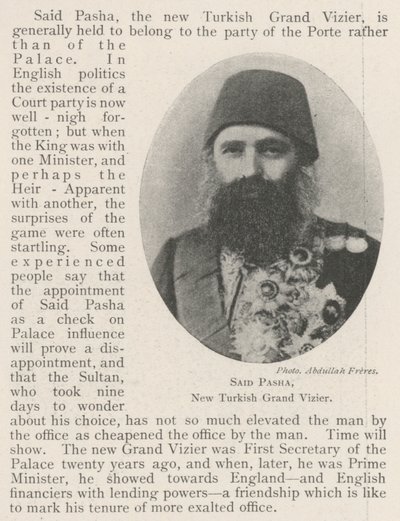 Said Pasha, ny turkisk storvesir av English Photographer