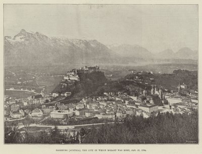 Salzburg (Österrike), staden där Mozart föddes, 27 januari 1756 av English Photographer