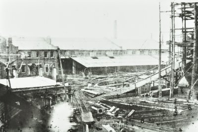 Samudas Shipbuilding Yard, London, 1863 av English Photographer