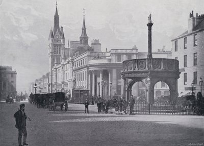 Skottland: Aberdeen, Market Cross och kommunala byggnader (svart/vitt foto) av English Photographer