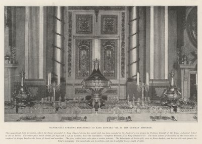 Silver-Gilt Epergne presenterad till kung Edward VII av den tyske kejsaren av English Photographer