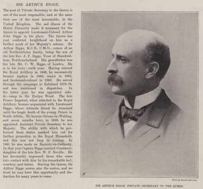 Sir Arthur Bigge, privat sekreterare för drottningen av English Photographer