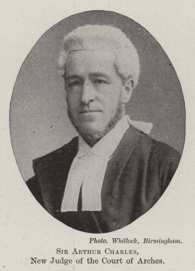 Sir Arthur Charles, ny domare vid Court of Arches av English Photographer