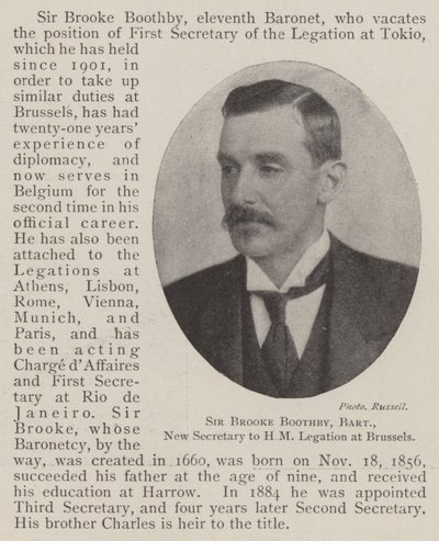 Sir Brooke Boothby, Baronet, ny sekreterare för HM Legation i Bryssel av English Photographer