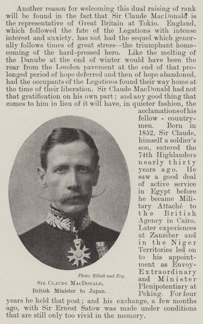 Sir Claude MacDonald, brittisk minister i Japan av English Photographer