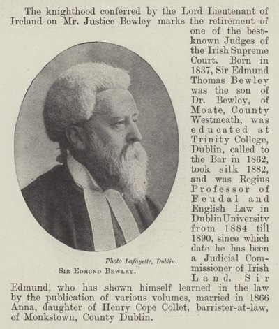 Sir Edmund Bewley av English Photographer