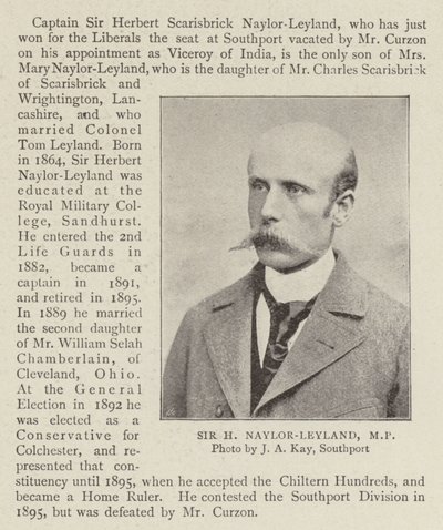 Sir H Naylor Leyland, MP av English Photographer
