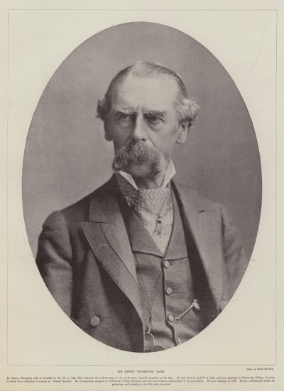 Sir Henry Thompson, baronet av English Photographer