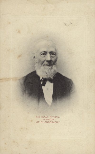 Sir Isaac Pitman (1813-1897), engelsk uppfinnare av Pitman stenografi av English Photographer