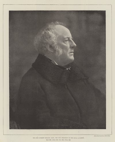 Sir John Everett Millais, Baronet, den nya presidenten för Royal Academy av English Photographer