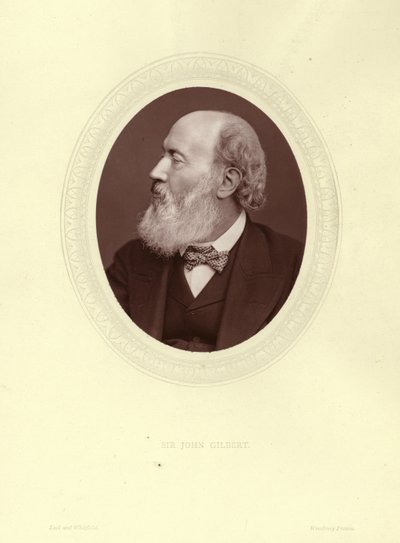 Sir John Gilbert, engelsk konstnär, illustratör och gravör av English Photographer