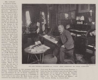 Sir John Tenniels efterträdare som Punch Chief Cartoonist, Mr Linley Sambourne av English Photographer