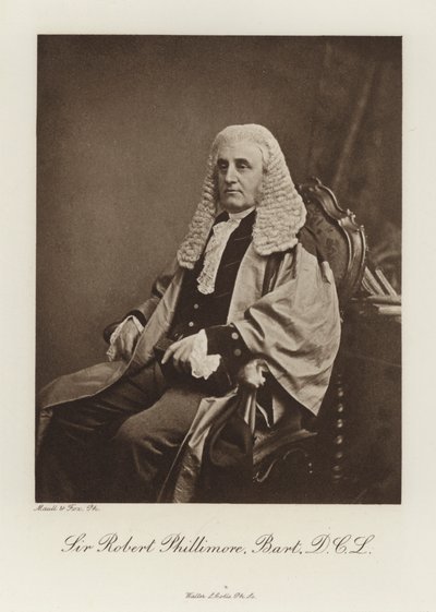 Sir Robert Phillimore, Baronet, DCL (s/v foto) av English Photographer