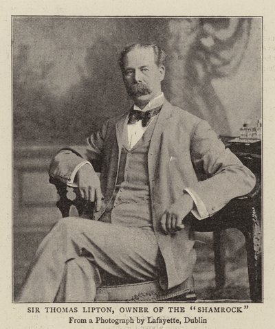 Sir Thomas Lipton, ägare av Shamrock av English Photographer