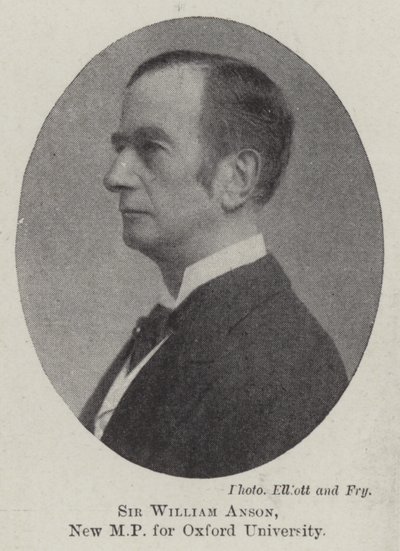 Sir William Anson, ny MP för Oxford University av English Photographer